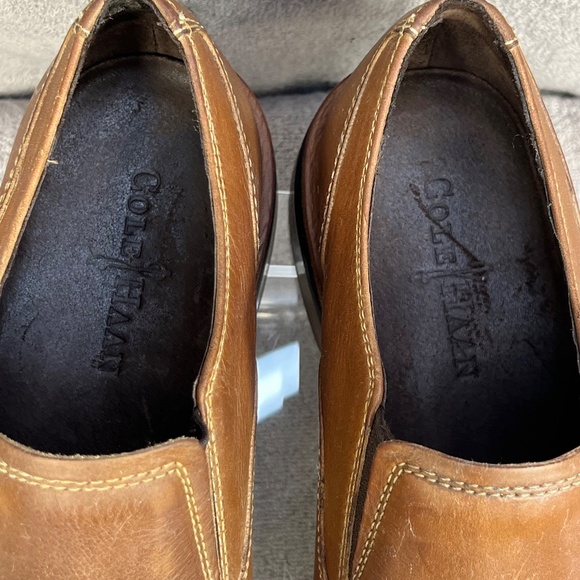 Cole Haan Mens Stratton Air Cognac Slip On Stretch Leather Loafers C11978 Preppy - Picture 5 of 13